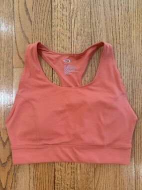 MTA Sport Salmon Coral Orange Racerback Sports Bra Medium
